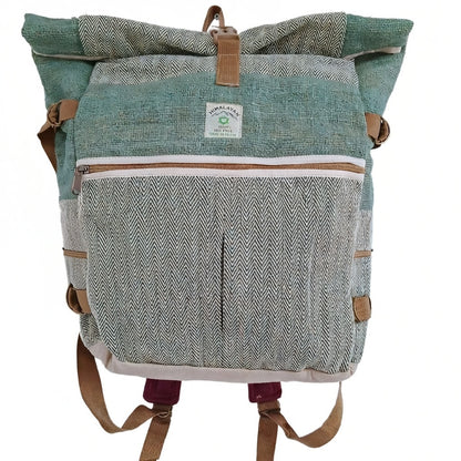 Mindful Goods - Hemp Trekking Rolling Backpack - Sage Green