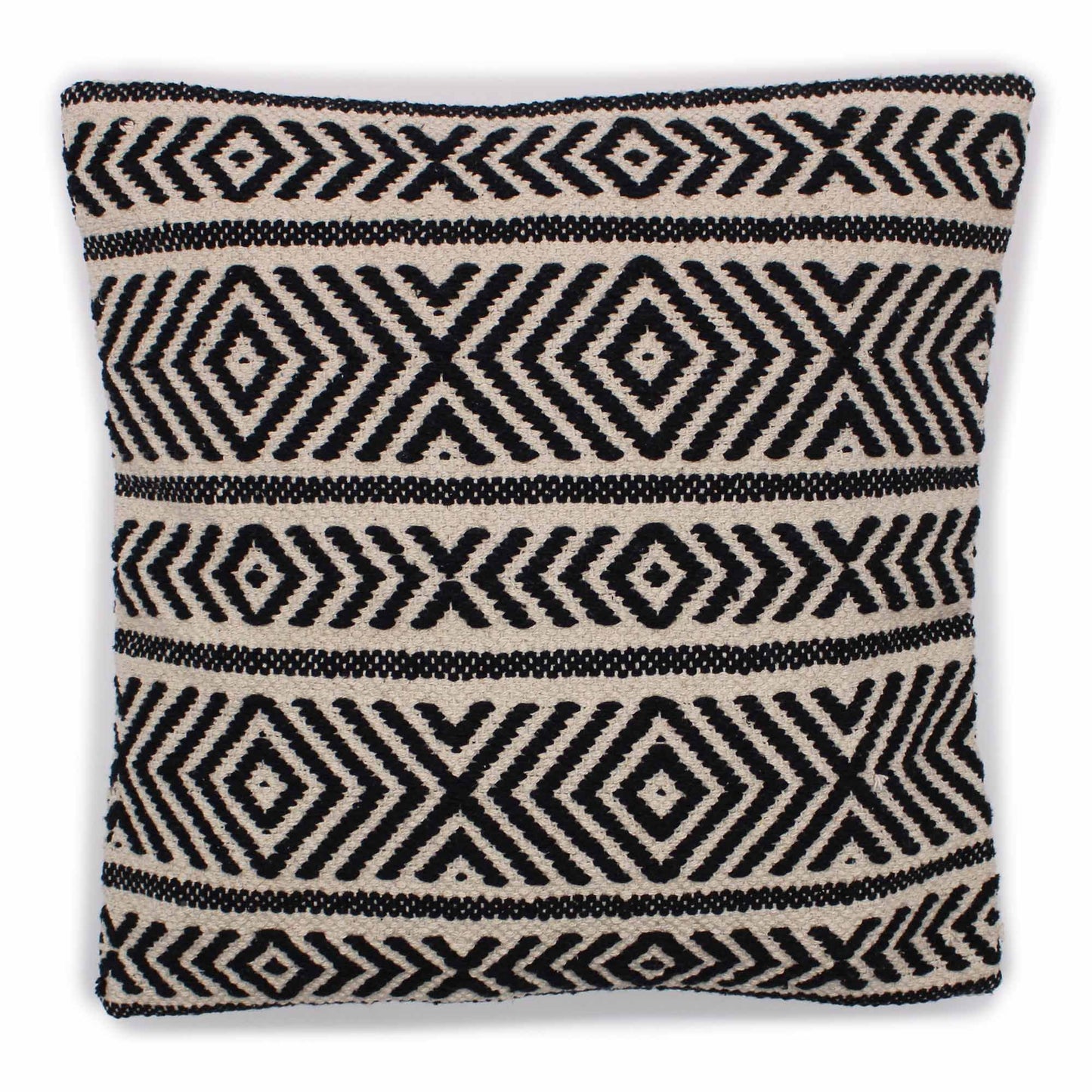 Mindful Goods - Tribal Design Cushion Cover - Black - 45cm x 45cm