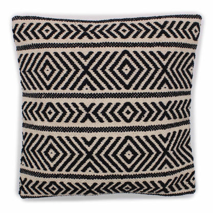 Mindful Goods - Tribal Design Cushion Cover - Black - 45cm x 45cm