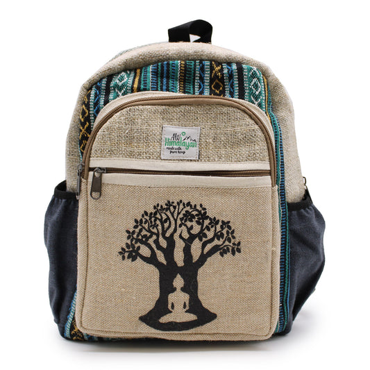 Mindful Goods - Small Hemp Backpack - Bodhi Tree Design