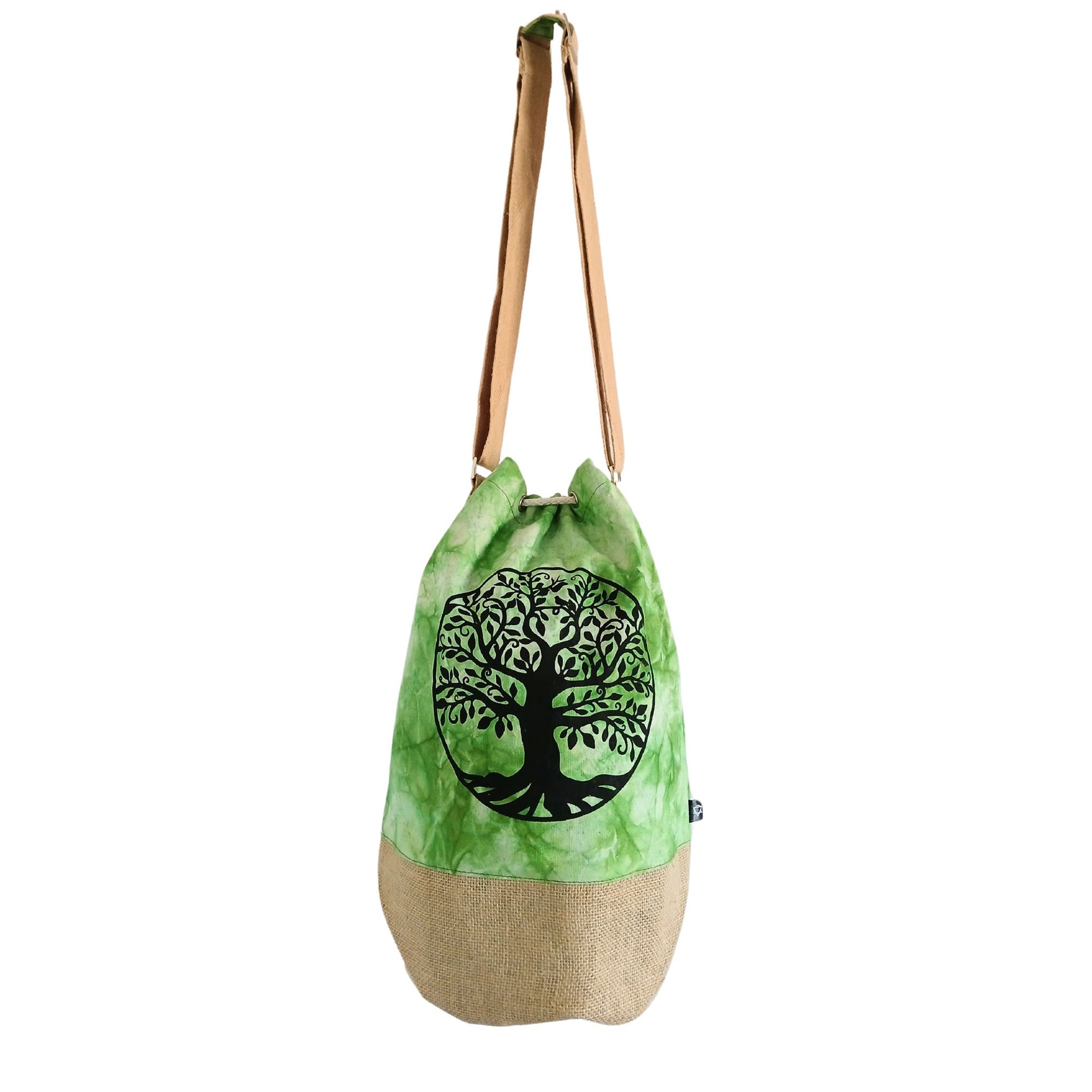 Mindful Goods - Two Way Backpack - Green Stonewash - Tree of Life