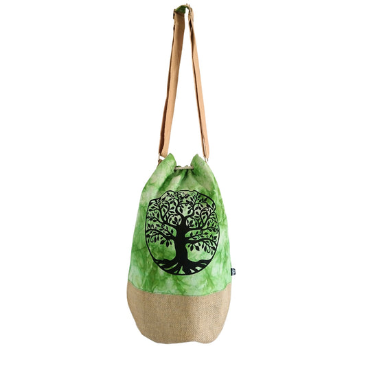 Mindful Goods - Two Way Backpack - Green Stonewash - Tree of Life