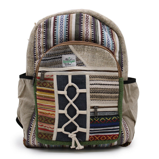 Mindful Goods - Large Hemp Backpack - Rope and Pockets Style