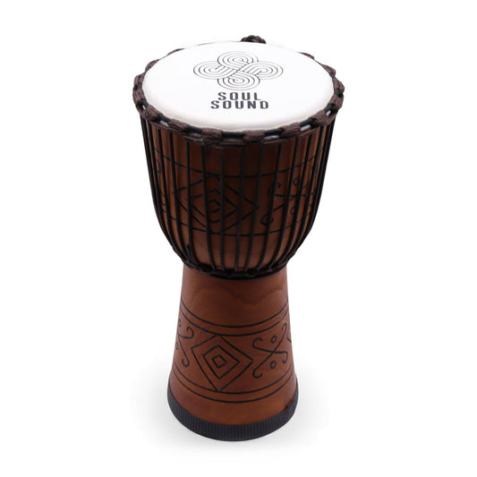 Soul Sound - Large Pro Wooden Djembe Drum - Rope Tuned - 22cm x 50cm