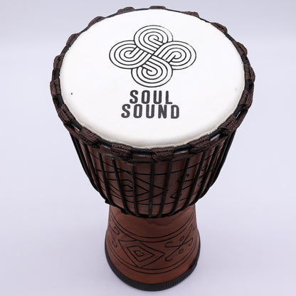 Soul Sound - Large Pro Wooden Djembe Drum - Rope Tuned - 22cm x 50cm